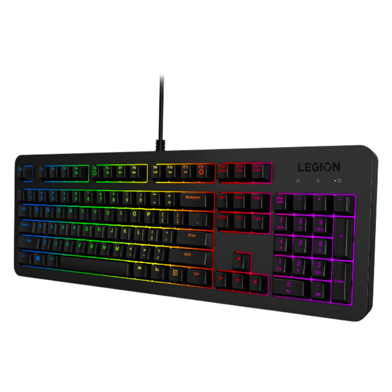 Teclado Gamer Lenovo Original K300 RGB para PC Gamer Jogos