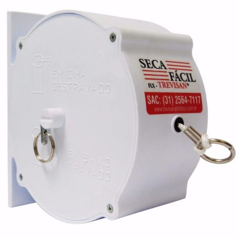 Kit de Varal de Parede Seca Fácil Trevisan 30 metros Branco